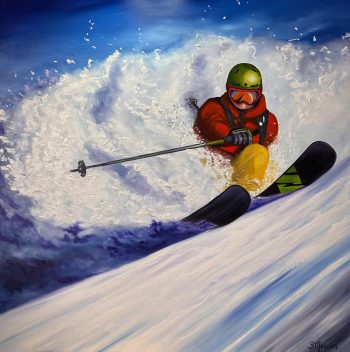Entre ciel et neige-36x36