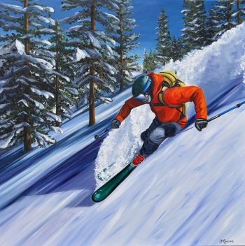 Shadows on snow-36x36